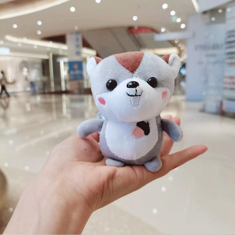 Adorable Plush Squirrel Keychain Cute Stuffed Animal Doll Gift Machine Toy
