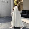 New Arrival Autumn Winter Women Maxi Long Skirt High Waist Beige Black Thicken Warm Knitting Skirt Knitted Elegant Feminine Skirts Womens