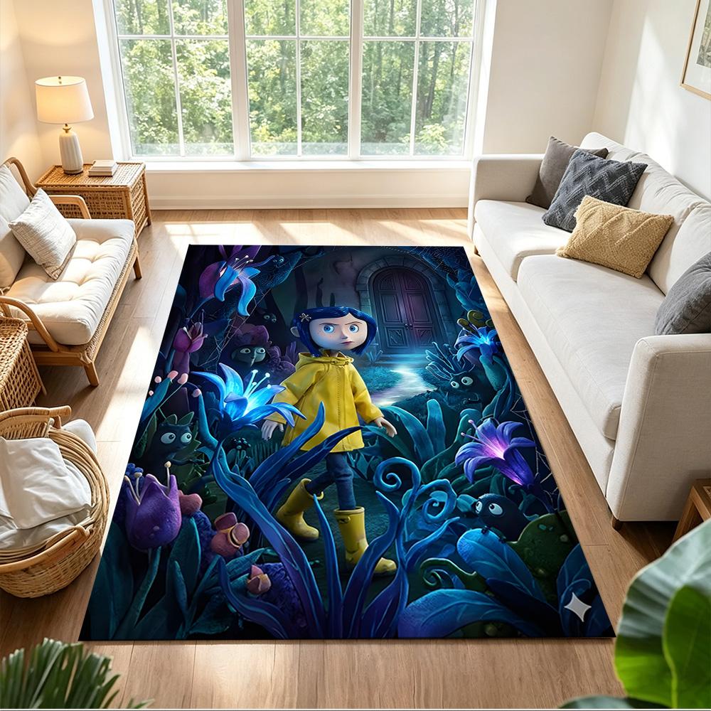 Mysterious World Of Coraline Non-Slip Home Carpet Design for Office Decor Living Room Bedroom Gift