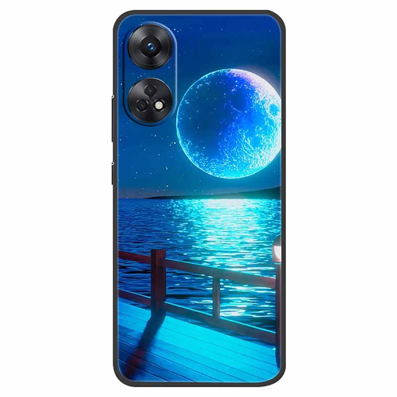 Case For Oppo Reno 8T Cover Black Silicone Soft Phone Back Cases for Oppo Reno8 T 4G Fundas Reno8T CPH2481 6.43" Lovely Fundas