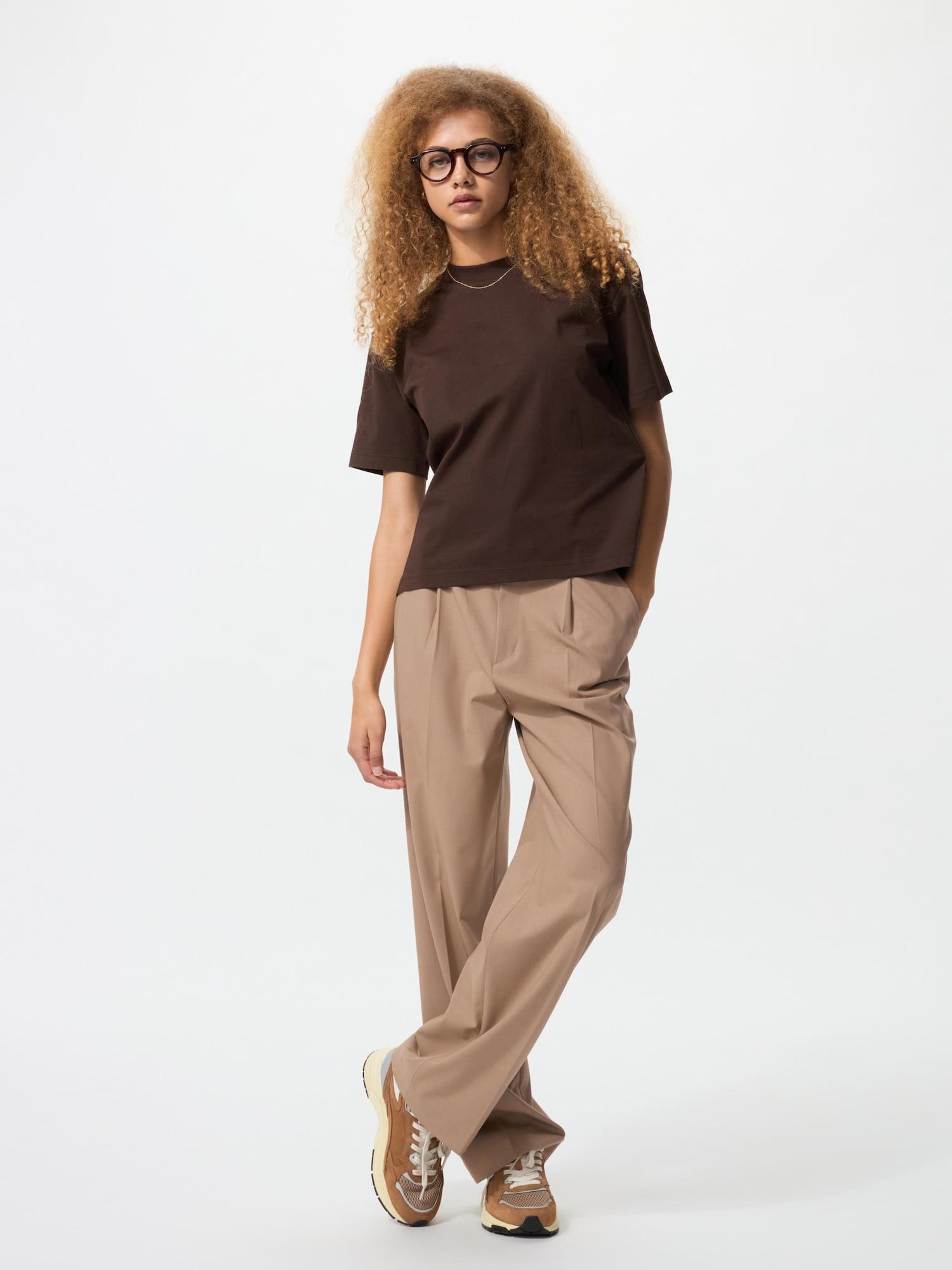 

Uniqlo Японські широкі штани One Tuck, довжина 76 см 32 BEIGE/XXL