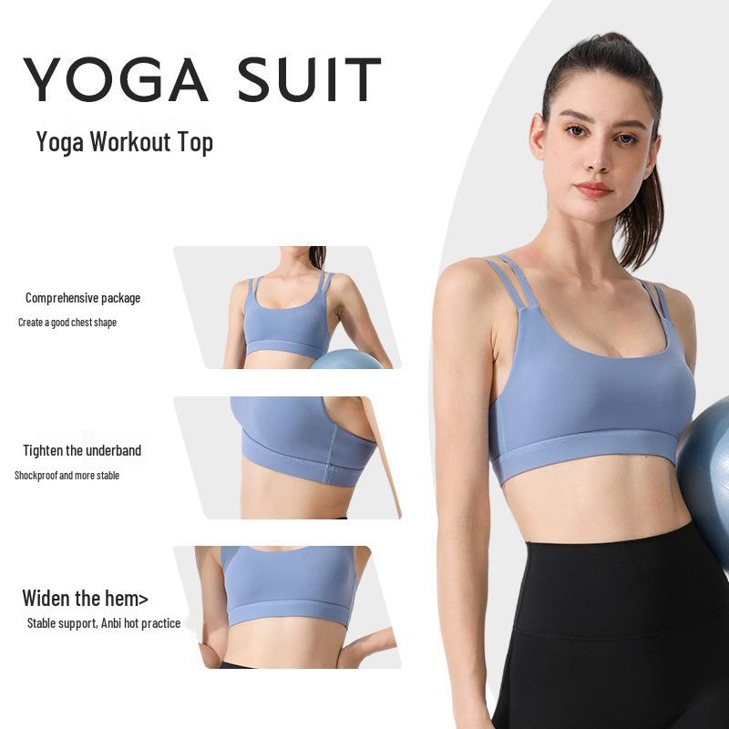 Women's Shockproof Yoga Sports Bra - Quick-Dry Camisole for Running and Fitness