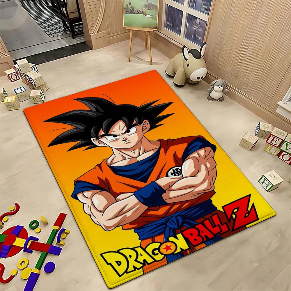 Super Saiyan Goku Patterned Rug Allseason Carpet For Kids Bedroom Play Area Home Decor Valentine'S Day Gift