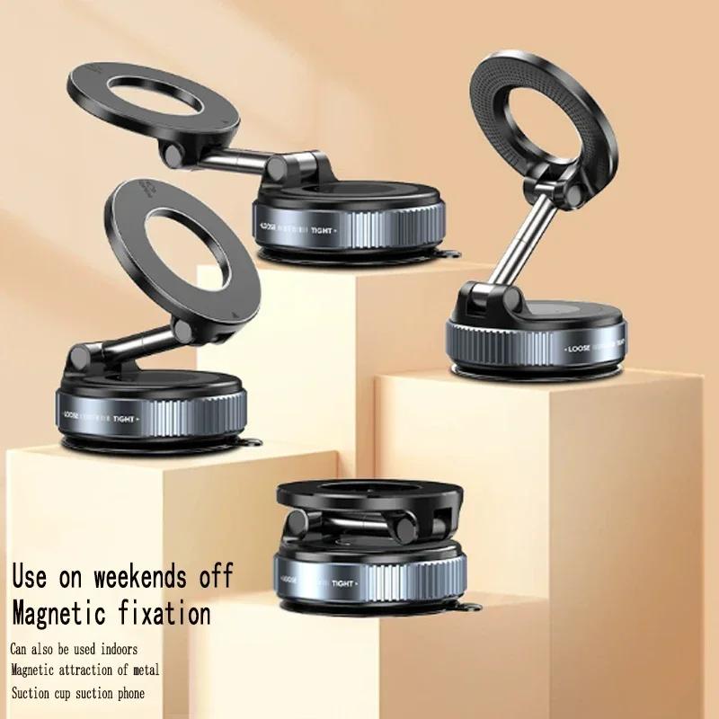 K007 Car Phone Magnetic Stand Mechanical Vacuum Suction Cup Rotate 360° Magnetic Adsorption% Bracket Navigation Universal Holder Fun for All Ages