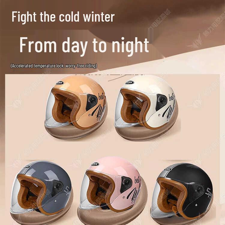 

All-Season Electric Bike Helmet with 3C Certification - Winter Warmth for Men and Women чорний