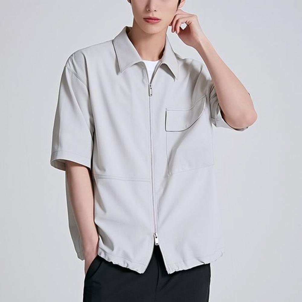 

[spao] ShorT Sleeve Zip Up Jumper Spjjc25m02 T Lgray/95