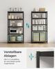 SONGMICS Shelving Unit, 40 X 90 X 180 Cm, 875 Kg Load Capacity (175 Kg Per Shelf), Industrial, Adjustable Storage Shelves, for Living Room, Kitchen