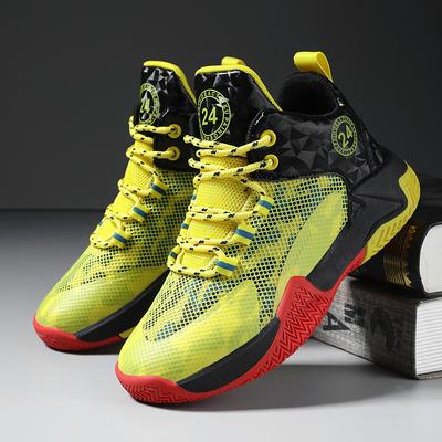 Design de Moda Sapatos de Basquete Infantil Cano Alto Suporte de Tornozelo Tênis Malha Respirável Meninos Meninas Tênis Esportivos Absorção de Choque