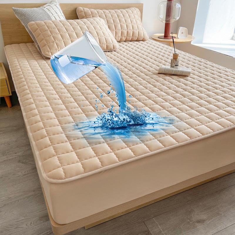 2025 Waterproof Thicken Mattress Cover Quilted Latex Mat Bed Covers Pad Skin-Friendly Fitted Sheet Protector Bedspread