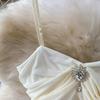 Vestido Mini Bustier Sexy de Malla sin Tirantes para Mujer, sin Mangas, con Pedrería, Espalda Descubierta, Estilizador, Cruzado, Corto