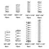 200PCS Mixed Size Compression Spring Kit Stainless Steel Repair Tool Extension and Compression Springs Kit Silver Boxed