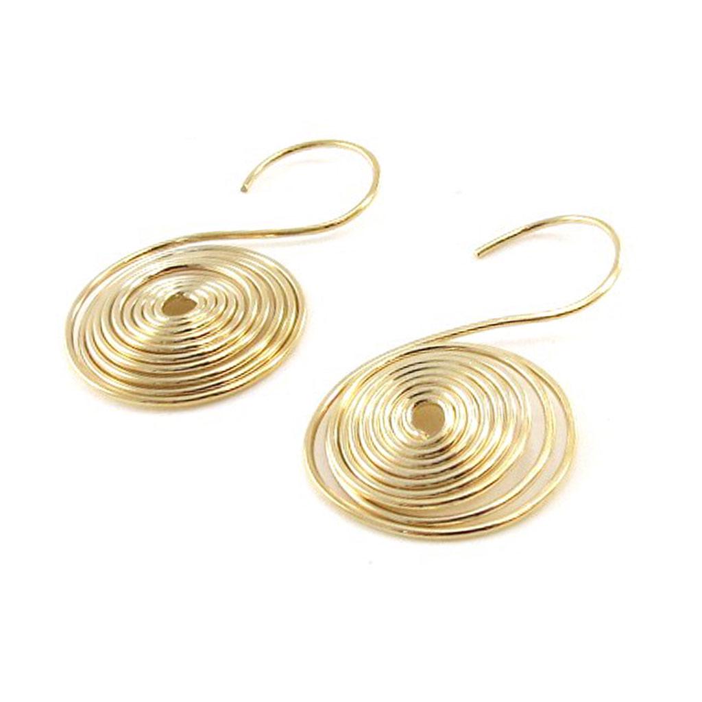 Les Trésors De Lily [C4762] – Vergoldete „Acrobatics“-Ohrringe