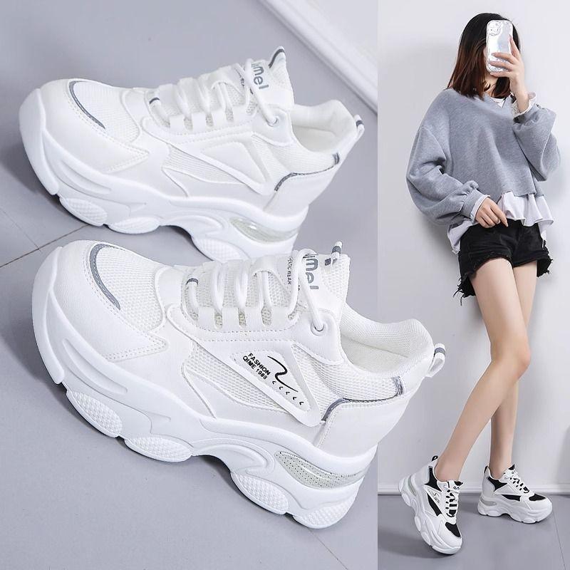 

2025 summer new inner height-increasing dad shoes are light, breathable and wear-resistant, fashionable and versatile, comfortable and super soft spo 40 белый