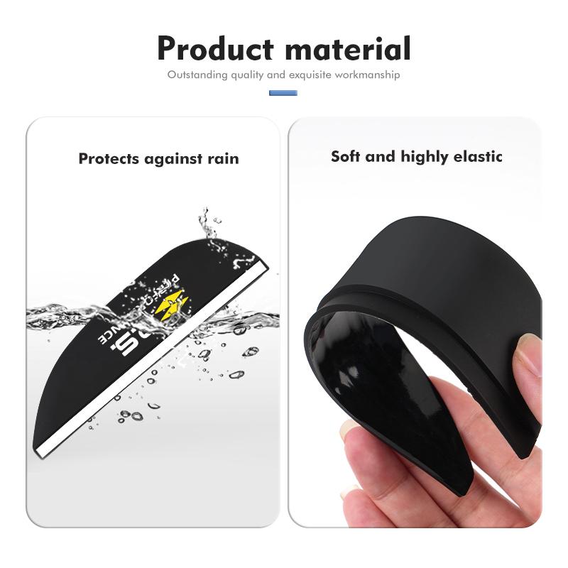 2PCS Car Rearview Mirror Sticker Rain Eyebrow Protector Cover For Renault RS Clio Scenic Logan Megane Koleos Sandero Safrane S444