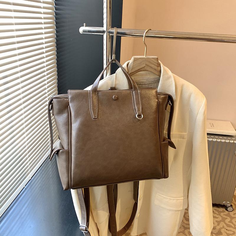 Student Commuter Backpack Women's Autumn Vintage Fashion College Style Briefcase Large Capacity Women's Bag