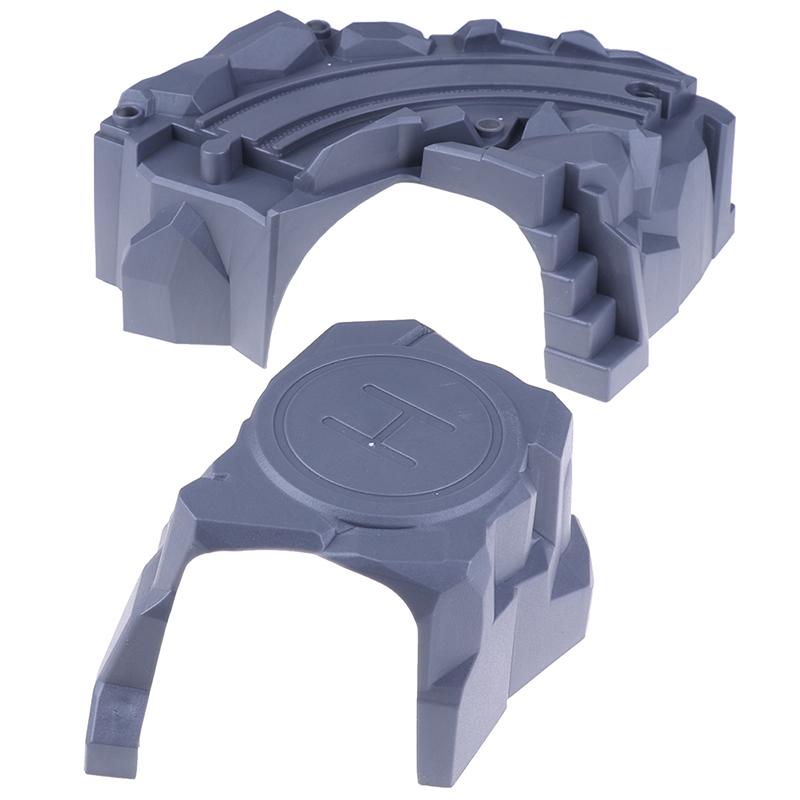 Plastic Double Tunnel Wooden Train Track Toy Accessories For Tunnel Track Train