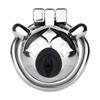 Men Short CB Lock Penis Cage Cock Lock with Belt Stainless Steel Chastity Lock Sex Toy Femdom BDSM