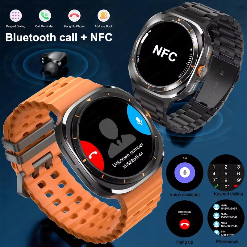 2025 Ny Klokke 7 Ultra GPS-sporing Smartklokke Menn Amoled-skjerm Hjertefrekvens Bluetooth-samtale NFC Sport Smartklokke