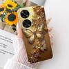Für Huawei Nova 11i 11 Pro Nova 12 SE 11 SE Handyhülle Klar Weicher TPU Stoßfänger Abdeckung Cooles Cartoon Luxus Schmetterling Blume Funda