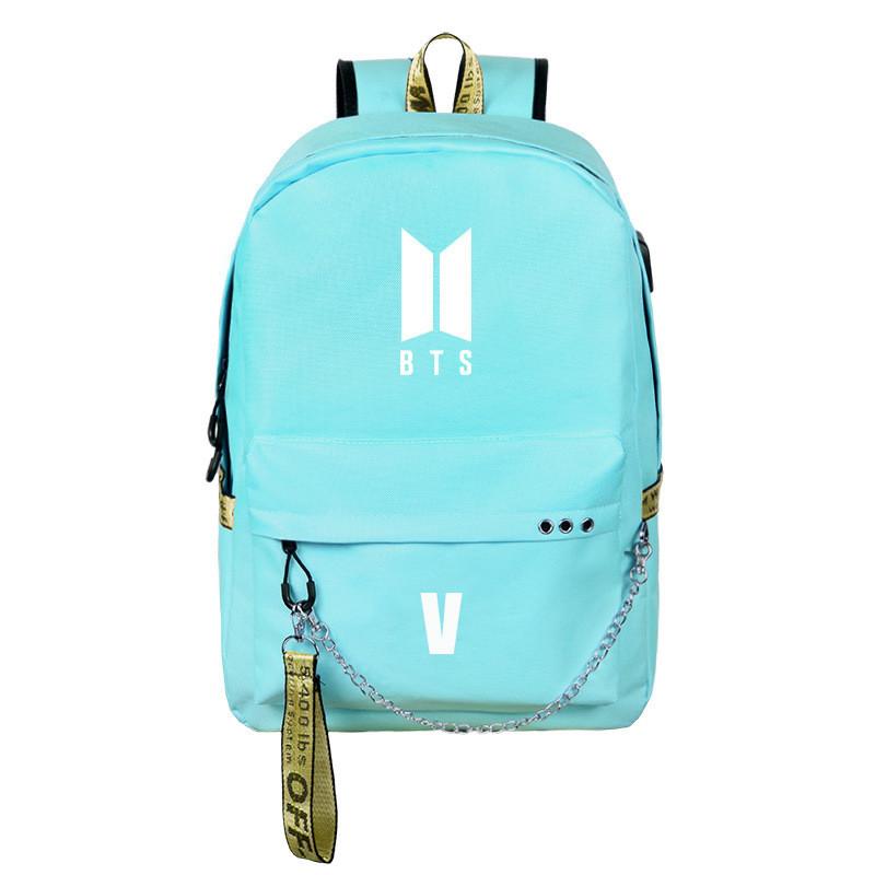 Bangtan Kpop Bts Boy USB Rucksack Lässige Schultasche Laptoptasche Reiserucksack