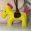 New h home pony pendant INS style leather bag pendant pony tassel cute car keychain accessories