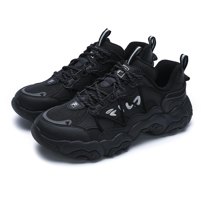Fila Fluid 6 Cat Paw Fleece Comfortable Versatile Low-Top Casual Shoes Men Sneaker Black F12M512111FBK