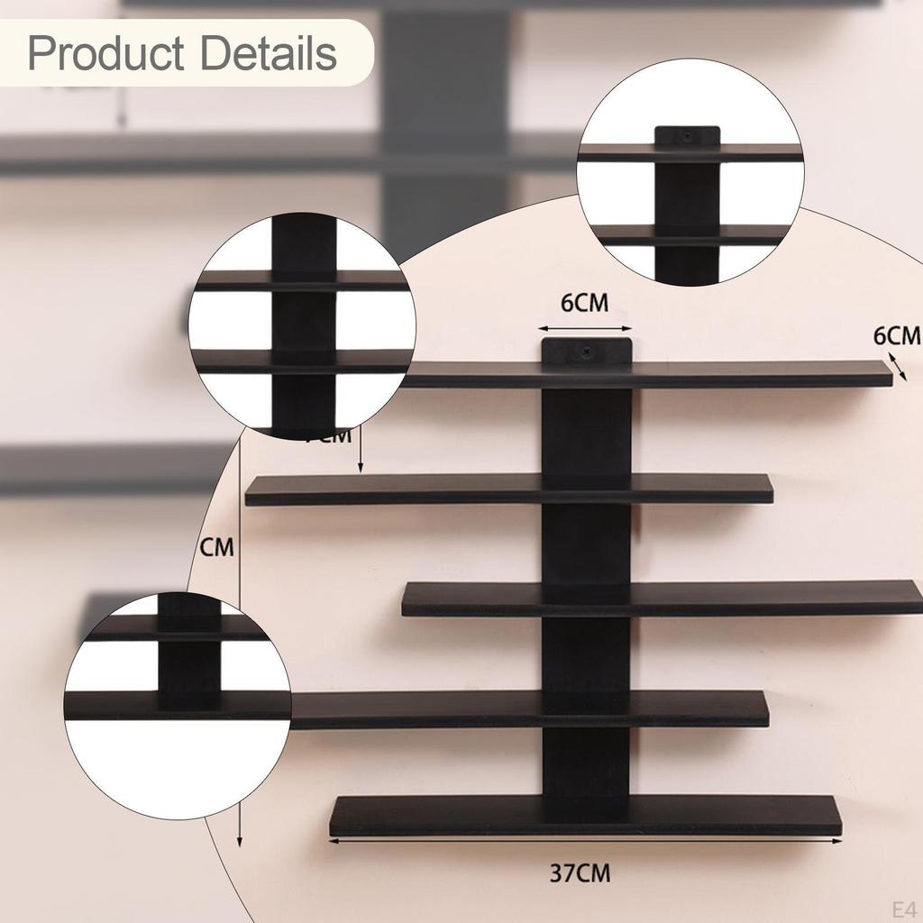 5 Tier Wall Shelf for Action Figures, Toys, Keepsakes, Display Dorm, Kids Room, Home