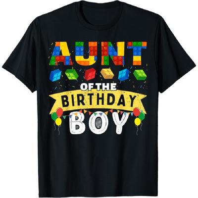 Tante des Geburtstagskindes Bausteine Baumeister T-Shirt