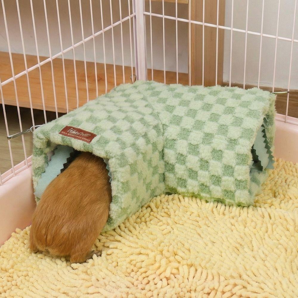 Soft Hamster Tunnel Nest Warm Hamster Hiding House Comfortable Small Pet Cave Bed Play