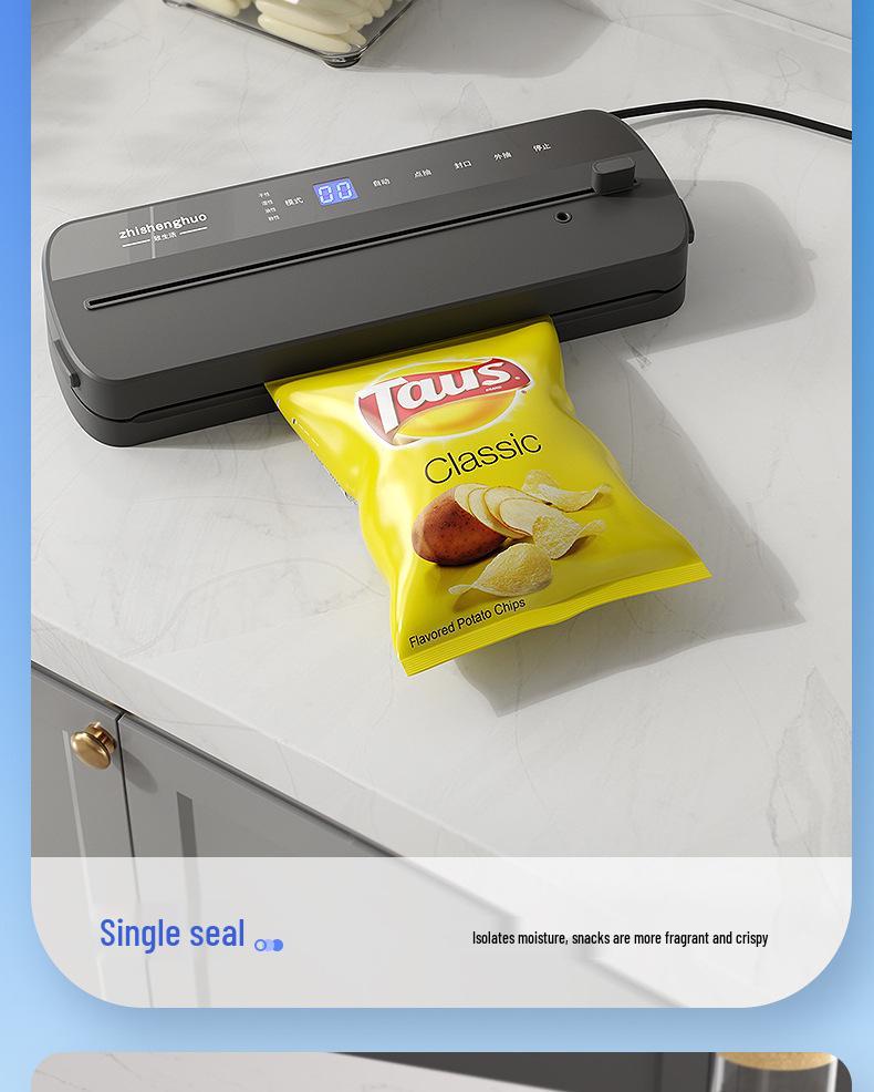 Household Food Vacuum Sealer: Compact Freshness Preserver for Kitchen Use