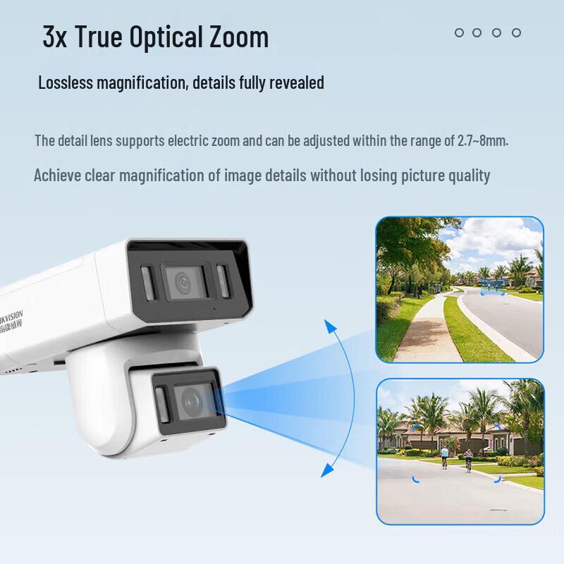 HIKVISION DS-2CD3T446WD-LPT 4MP Dual-Lens PoE Bullet Security Camera