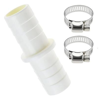 Metal Clamp Set Waste Pipe Connector 17mm Inner Diameter 21mm Outer Diameter 65mm Total Length Installation Drain Pipe Connector