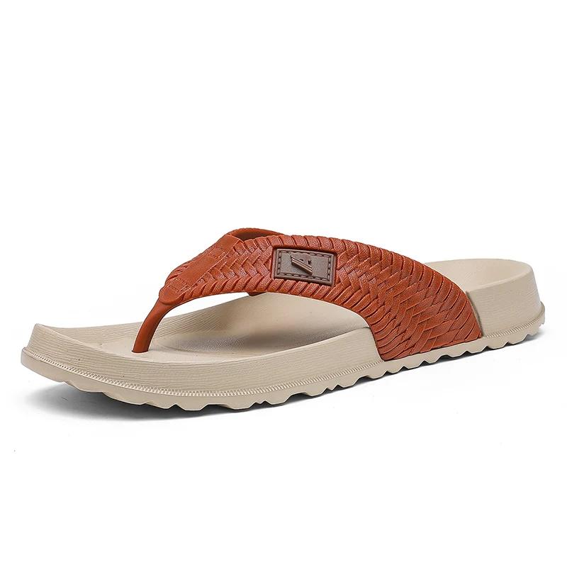 Fashion Summer Men Flip Flops Soft Sole EVA Beach Slippers for Men Outdoor Platform Casual Shoes Home Non-slip Bathroom Slides Shoes