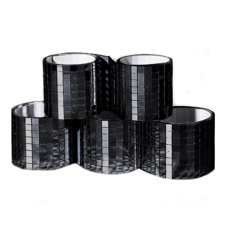 Mosaic Glass Self-adhesive Mirror Wall Sticker 3D Background Wall Mirror Decorative Patch Creative DIY Glass Lens Sticker