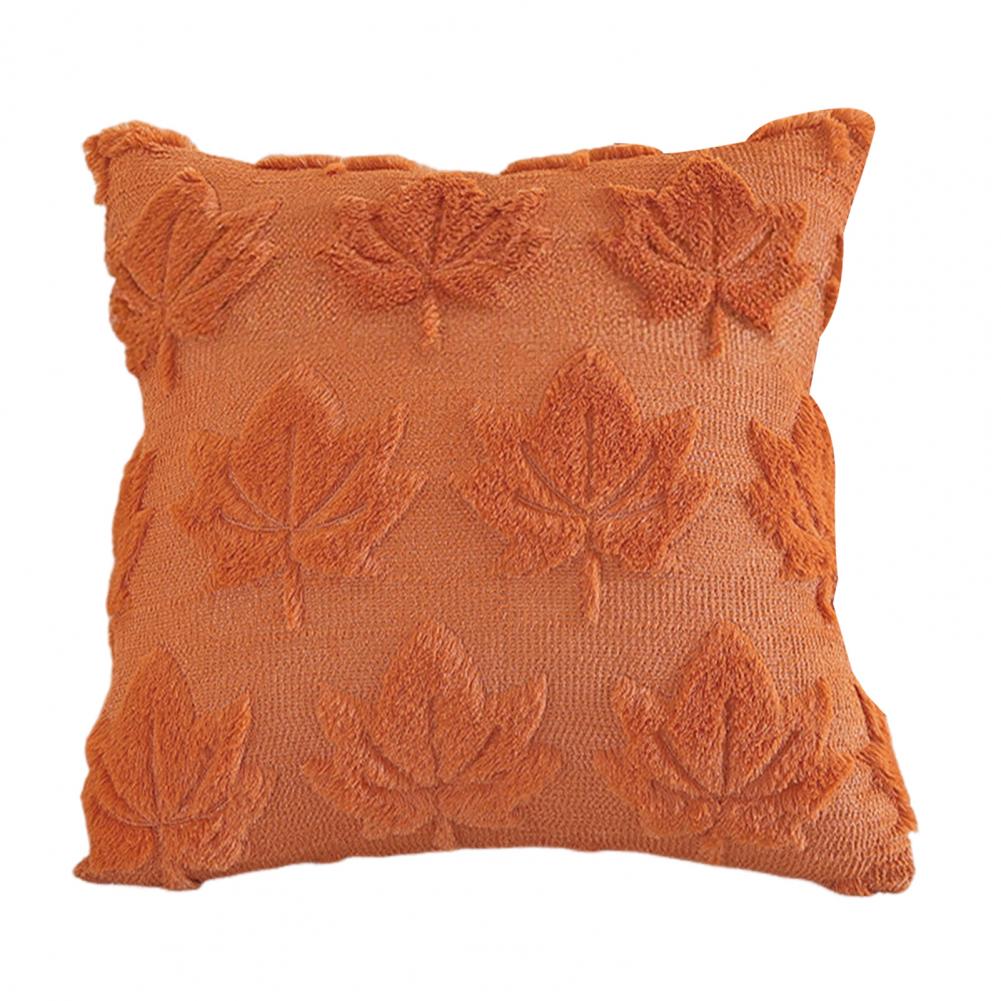 Kissenbezug aus Kunstfell Gemütlicher Herbst-Kissenbezug mit 3D-Kunst Plüsch-Kunstfell Bauernhaus Böhmischer Stil Kissenbezug Dekorativ