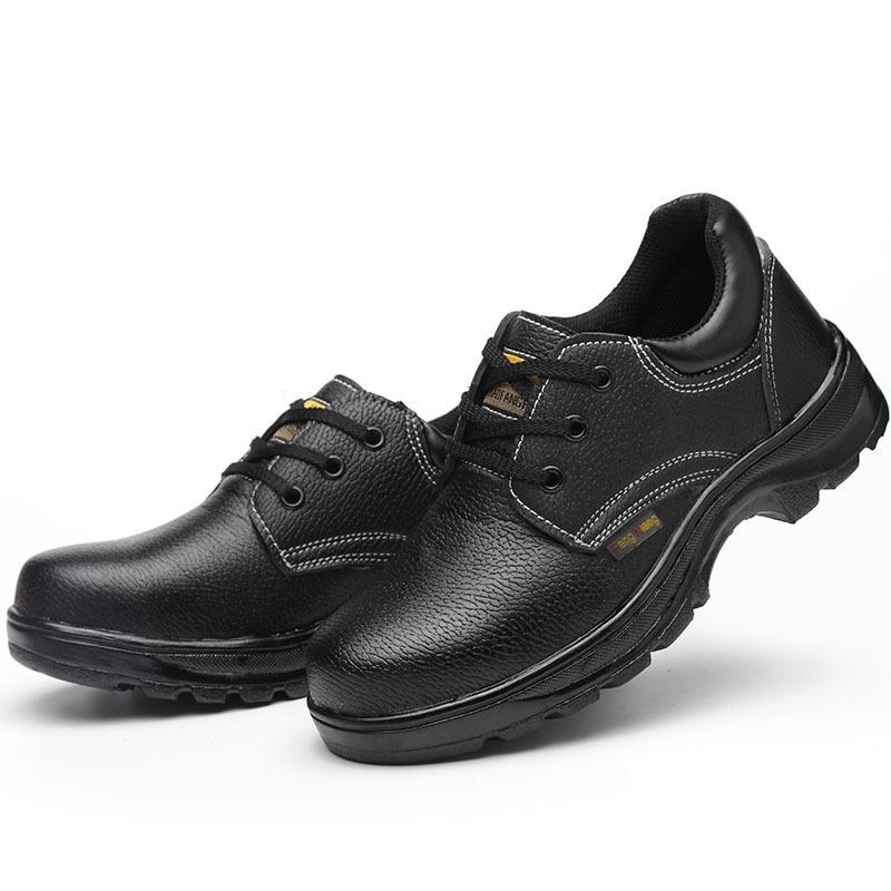 Scarpe da Lavoro Leggere Assicurazione Lavoro Uomo Pelle Sicurezza Protettive Testa in Acciaio Anti-schiacciamento, Traspiranti e Resistenti all'Usura Scarpe da Lavoro