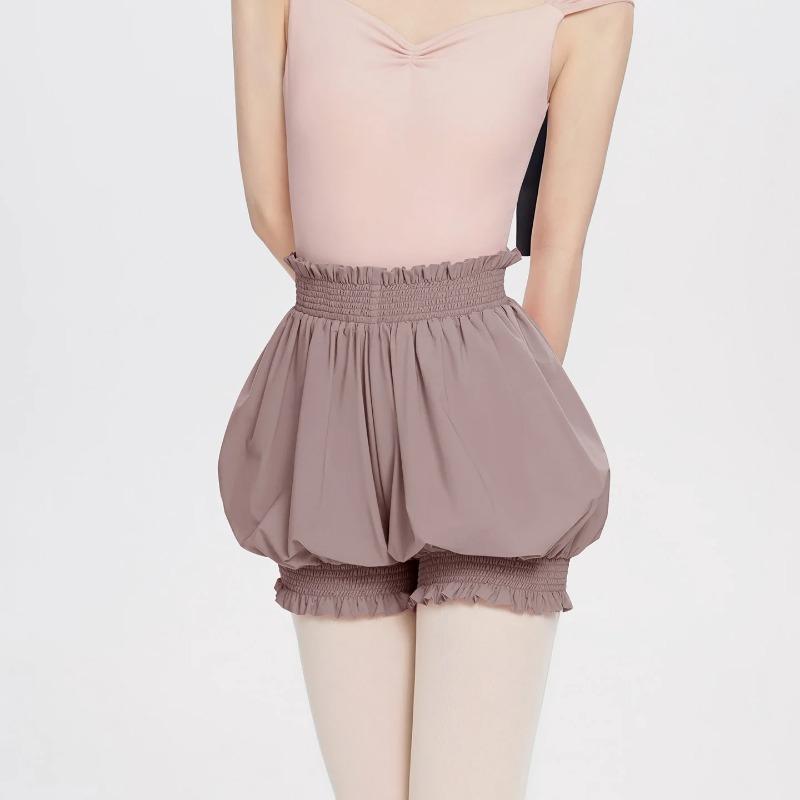 Women's High Waist Flower Bud Short Pants Dance Shorts Adult Ballet Shorts Safety Pant