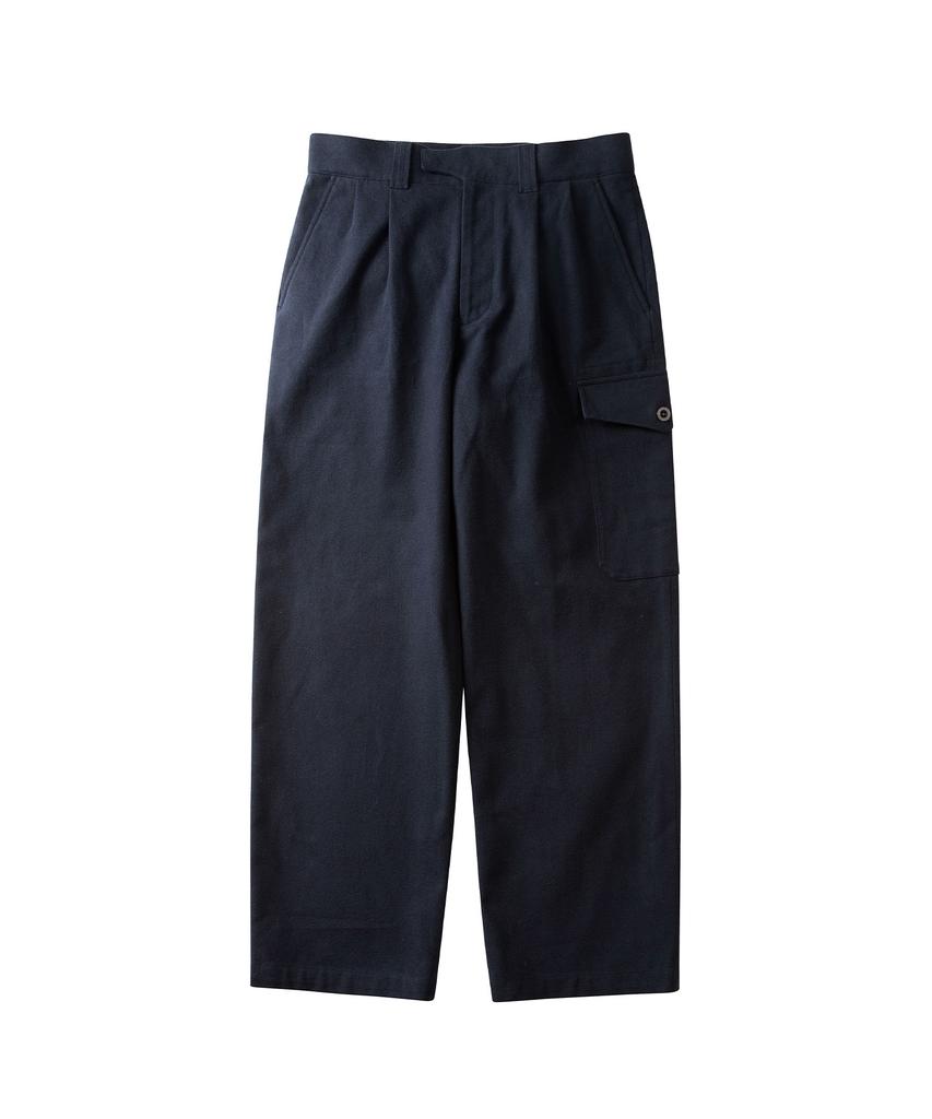 Digeule British Military Flannel One Cargo Pocket Pants Dark Navy