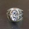 Moissanite Oval Cut Gemstone With 925 Sterling Silver Ring For Men's #B291 JL375681946718