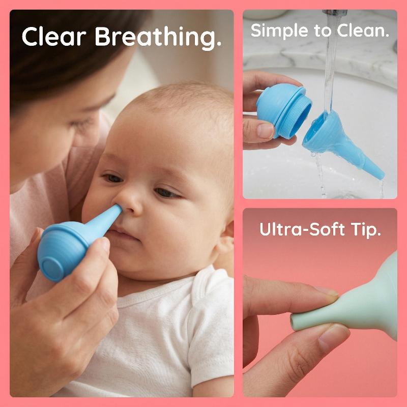 Baby Nasensauger Nasensauger Vakuumabsaugung Set Nasenreiniger Handdruck Schleimabsauger