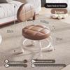 Compact Silent Rolling Stool with Lumbar Support and Soft Cushion