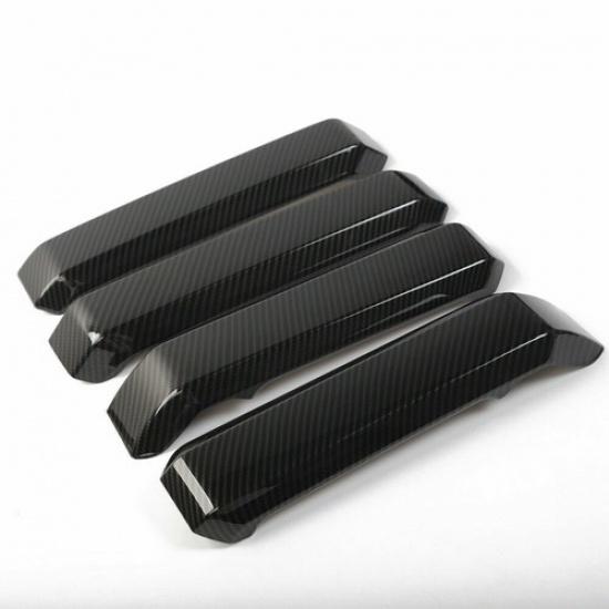For F-150 Carbon Fiber Inner Door Handle Cover Interior Trim For Ford F150 15-20