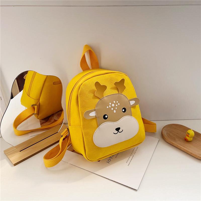 2023 New Cartoon Canvas Backpack for Kids, Ages 3-6, Trendy Kindergarten Bag for Boys and Girls