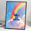 DIY Diamond Painting Rainbow and Stitch Cross Stitch Kit Mosaic Art Diamond Painting Full Circle Diamond Home Decoration