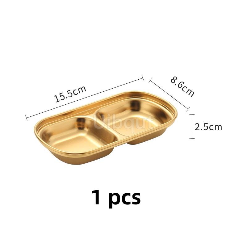 SUS 304 Stainless Steel Pepper Roast Meat Sauce Dishes bowl Separate Sushi Vinegar Soy Plates Tableware Food Seasoning Tray