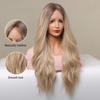 ALAN EATON Blonde Lace Front Synthetic Wigs Long Curly Wave Cosplay Lace Frontal Hair Wig for White Women Afro Ombre Wavy Heat Resistant