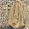 Damenmode Locker Große Größe Einfarbig Kapuze Langarm Pullover Tops