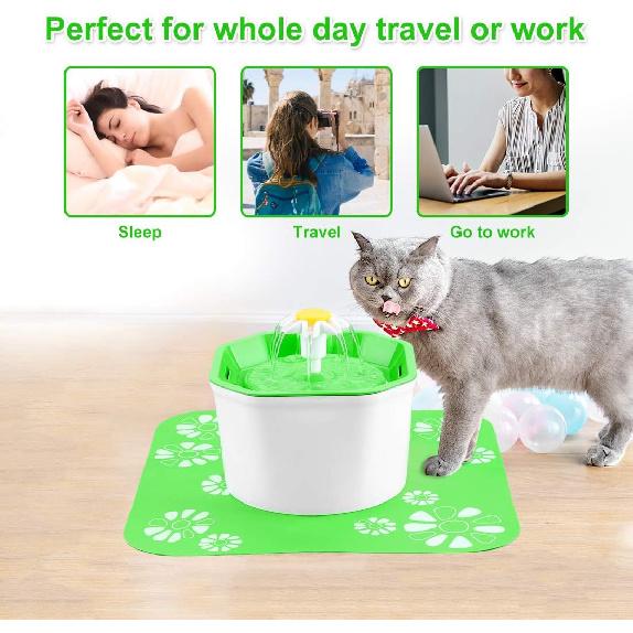 Cat Water Fountain, 1.6L Quiet Pet Water Fountain Automatic Cat Fountain Healthy Hygienic Fresh Water Drinking Bowl for Cats,Dogs,Birds and Little
