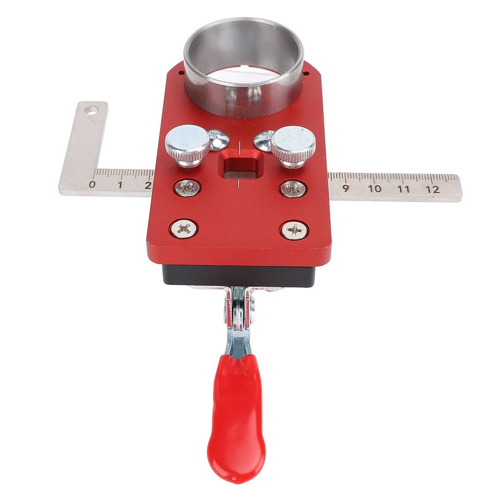 35mm Verdecktes Scharnier Jig Aluminiumlegierung Schranktürscharnier Bohrhilfe mit Lochöffner L-Lineal Q