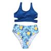 Women Sexy  Print Bikini Set Push Up Bathing Swimwear High Waist Swimsuit